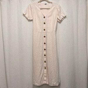 NWOT Old Navy front button midi dress